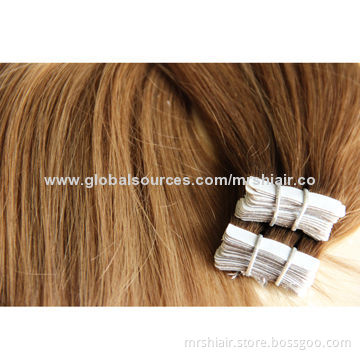 18-inch light brown straight tape in hair